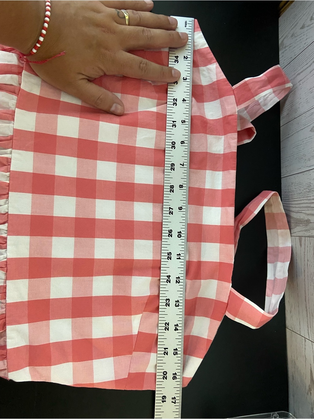 J.Crew Pink White Gingham Sleeveless Fit & Flare Dress Size:S - Picture 9 of 10